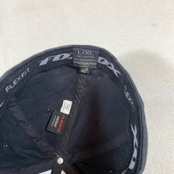 Fox racing fitted baseball cap hat large - XL black - Picture 6 of 6